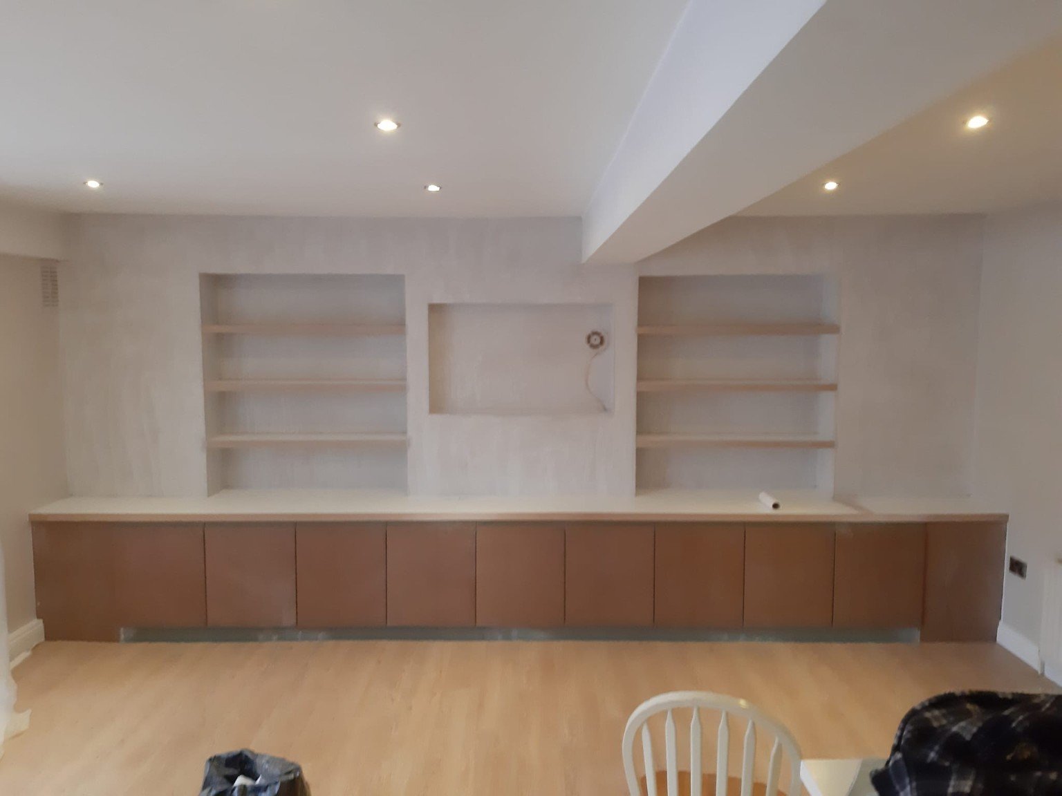 Bespoke fitted shelving and cabinetry project